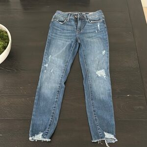 Old Navy Blue Distressed Skinny Jeans